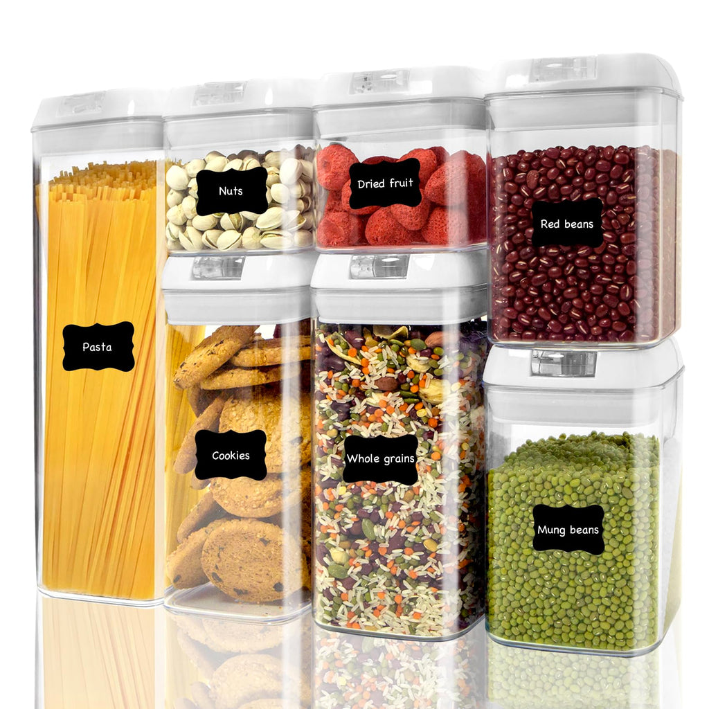 Airtight Food Storage Containers with Lids, 7-Piece BPA-Free Canister Set