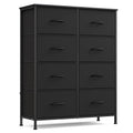 SONGMICS tall dresser featuring 8 fabric drawers in a bedroom setting