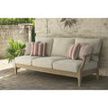 Clare View one-piece eucalyptus outdoor sofa by Signature Design by Ashley with cushions