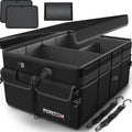 FORTEM foldable trunk organizer with compartments in SUV trunk