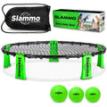 GoSports Slammo lawn and beach game set displayed on grass with balls and targets