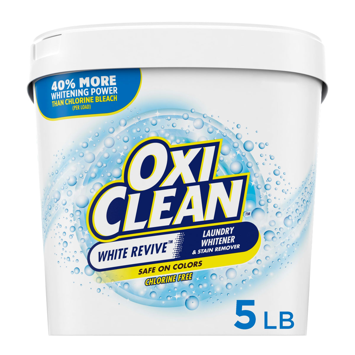 5 lb tub of OxiClean White Revive laundry whitener and stain remover powder