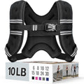 Black Zeerun adjustable weighted vest with reflective stripe and buckle
