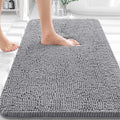 OLANLY 30x20 chenille bath rug on bathroom floor