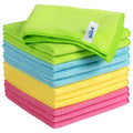 Folded MR.SIGA microfiber cleaning cloths on a surface