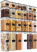 PRAKI airtight plastic food storage containers; lids included, 24 pieces