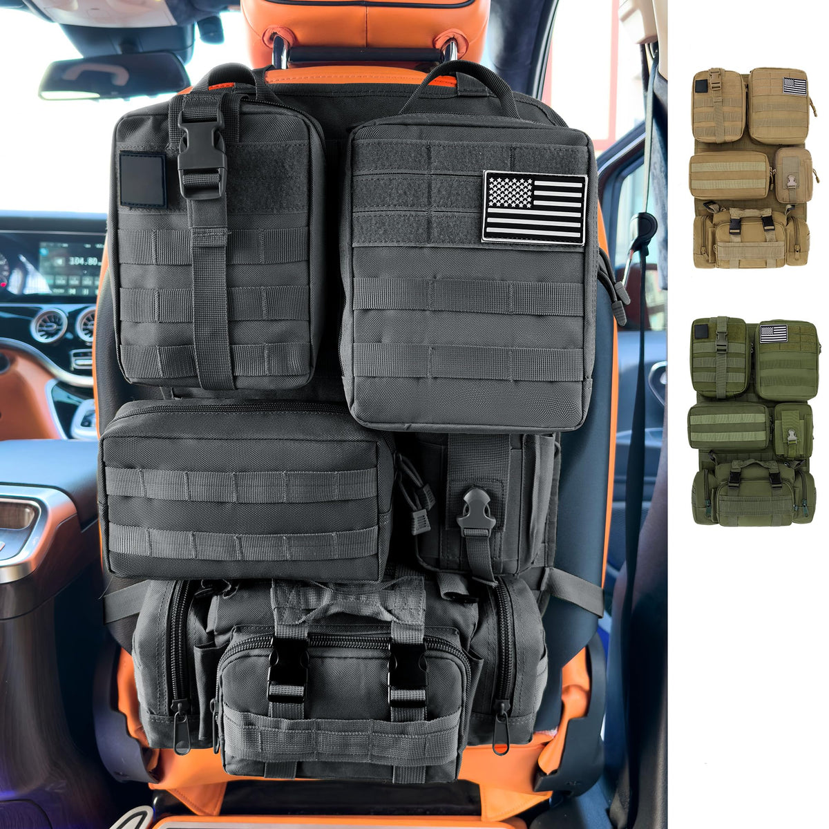 HMLIN OUTOOORS 6 Pack Tactical MOLLE Car - Interior Accessories