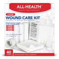 All Health 40-piece wound care first aid kit with bandages, gauze, and basic supplies