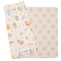 Large Moroccan beige baby play mat 82x55 inches on floor